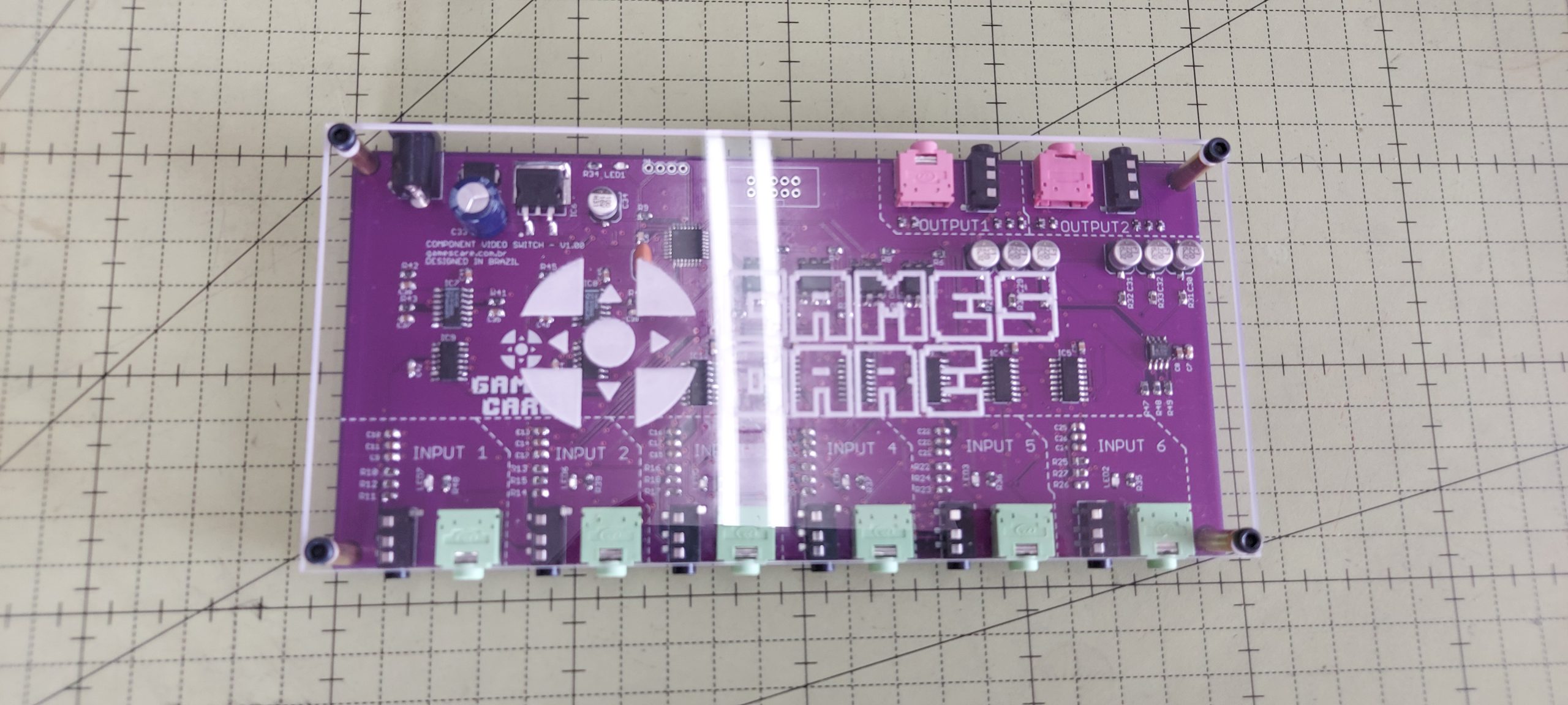 Nova placa da GamesCare! Hub de scart RGB, pro pessoal que necessita de 2  saidas Scart no setup, ideal pra quem tem mais de um equipamento de video,  e, By GamesCare